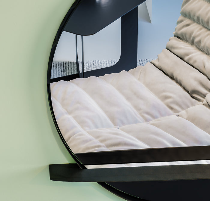 Gorillz Alien 60 - Wandspiegel 60 cm Zwart