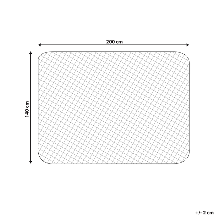 Beliani - ALMANZOR- Matrastopper - Wit 140 x 200 cm - Japara katoen