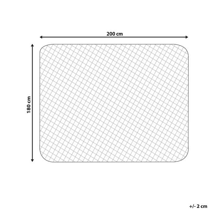 Beliani - ALMANZOR - Matrastopper - Wit 180 x 200 cm - Japara katoen