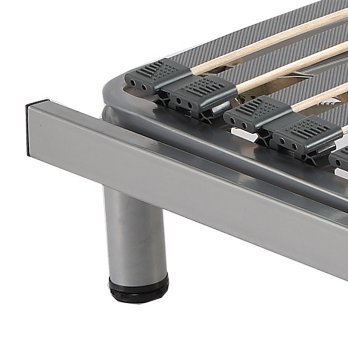 Beliani-COMFORT -Verstelbare lattenbodem-Zilver-180 x 200 cm-Staal