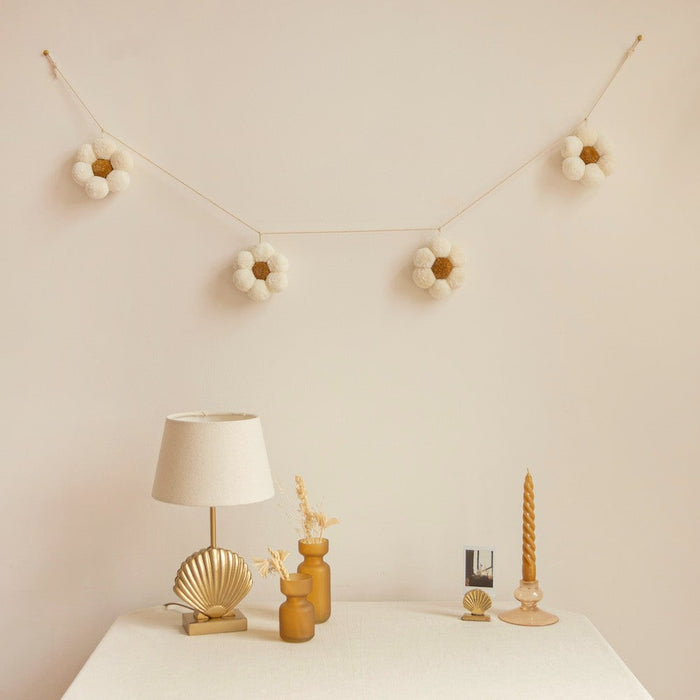 À la Pompon Slinger - Madeliefjes - Crème