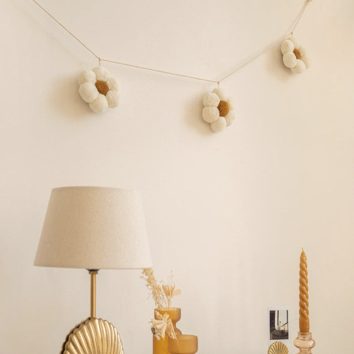 À la Pompon Slinger - Madeliefjes - Crème