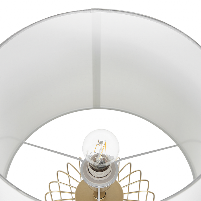 Beliani - THOUET - Tafellamp - Wit - Staal