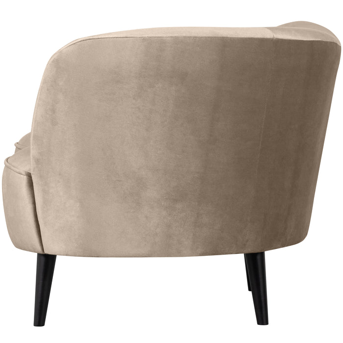 WOOOD Sara Loungefauteuil Links - Velvet - Khaki - 71x112x81