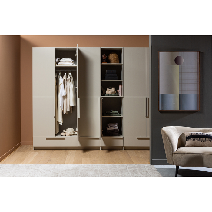 WOOOD Sara Loungefauteuil Links - Velvet - Khaki - 71x112x81