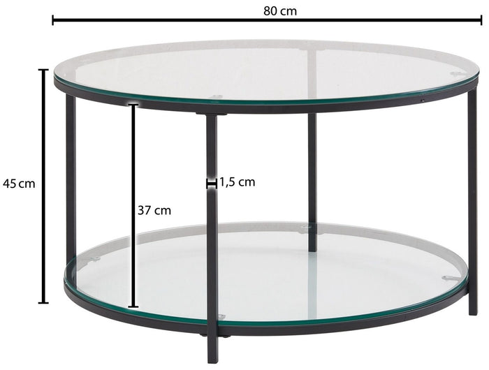 Sky Style Honel Glazen Salontafel Transparant