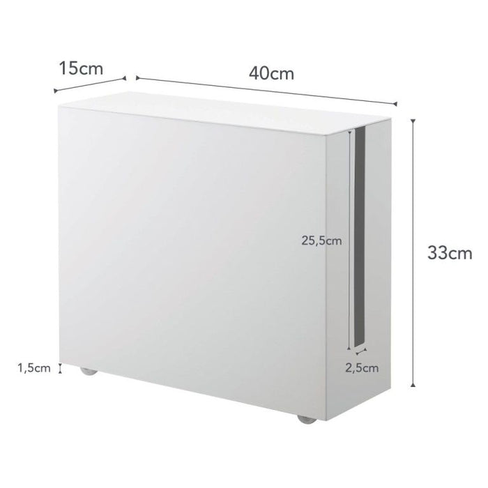 Yamazaki Kabelbox met Wielen - Tower - Wit