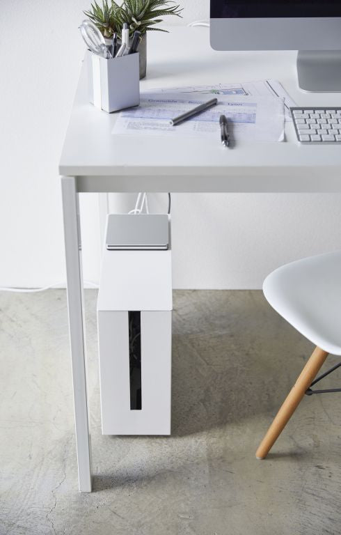 Yamazaki Kabelbox met Wielen - Tower - Wit