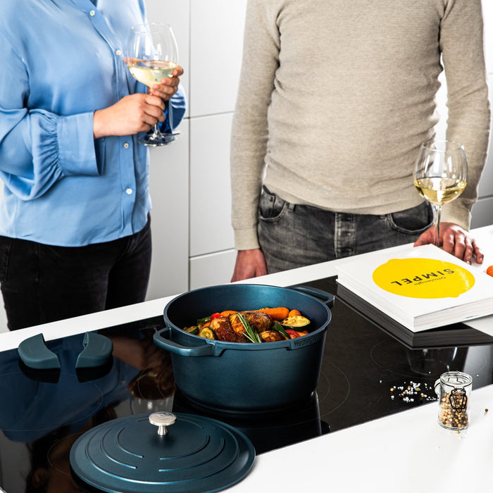 Westinghouse Pannenset - Braadpan 28cm + Hapjespan 28cm - Blauw