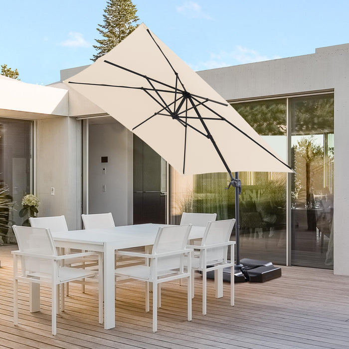 ACAZA Zweefparasol Gebroken wit