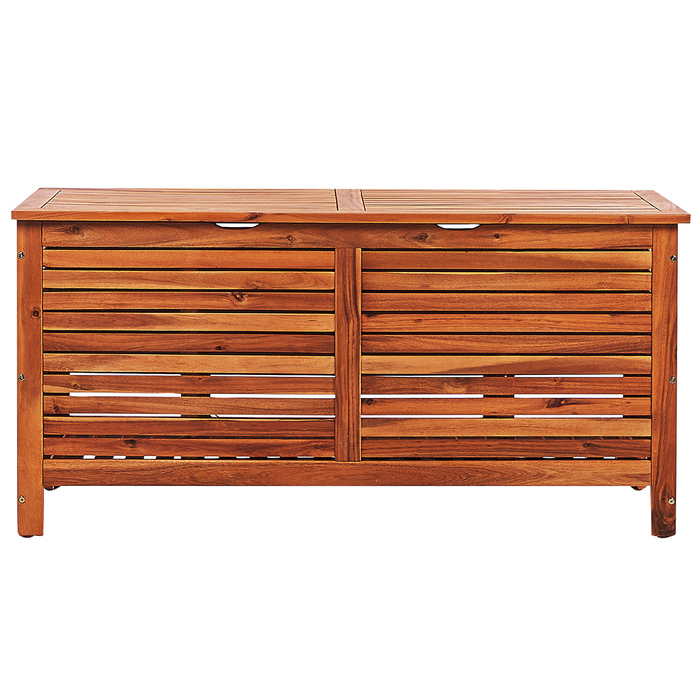 Beliani-RIVIERA-Kussenbox-Donkere houtkleur-130 cm-Acaciahout