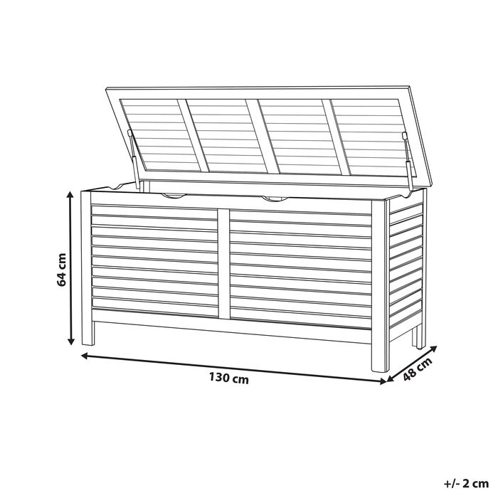 Beliani - RIVIERA - Kussenbox - Lichte houtkleur - 130 cm - Acaciahout