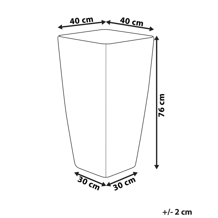 Beliani - MODI - Plantenbak - Goud - 40 cm - Stenenmix