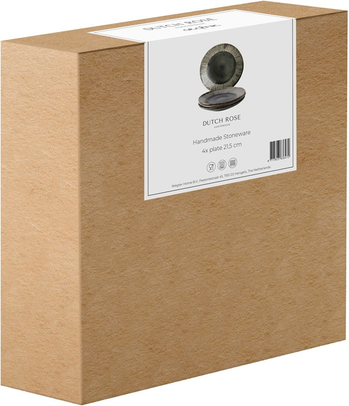 Dutch Rose Giftset 4 Borden 21,5 cm Groen