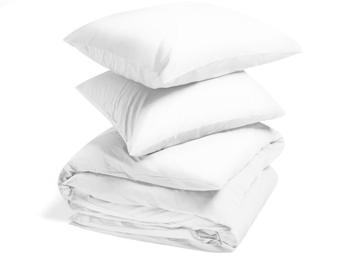 Yumeko overtrekset percal pure white 200x220 + 2|60x70