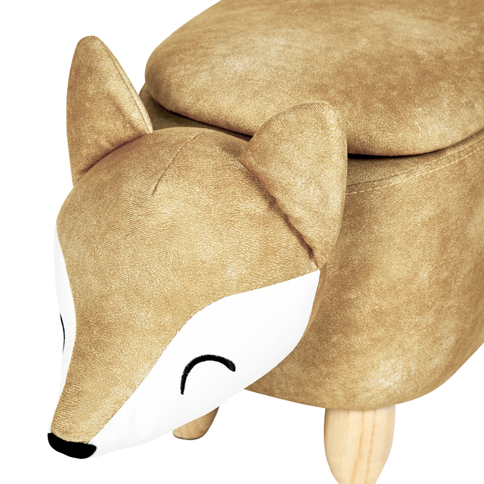 Beliani - FOX - Poef - Oranje - 32 cm - Fluweel