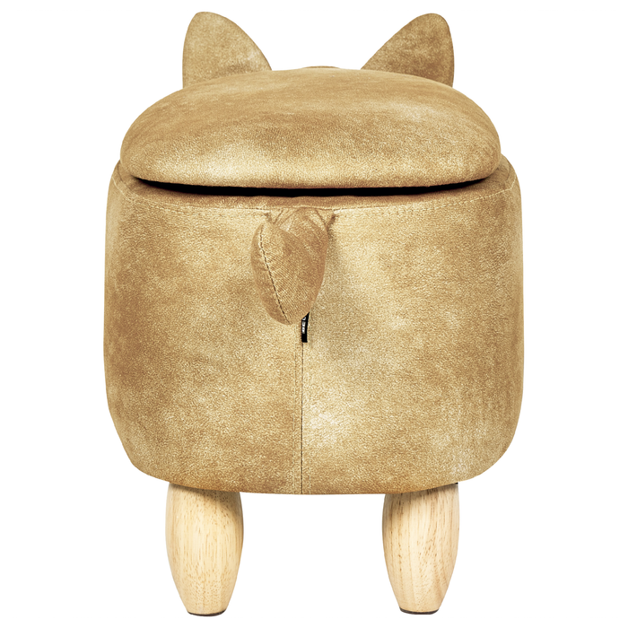 Beliani - FOX - Poef - Oranje - 32 cm - Fluweel