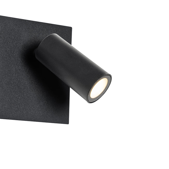 QAZQA Moderne buiten wandlamp zwart incl. LED 2-lichts IP54 - Simon