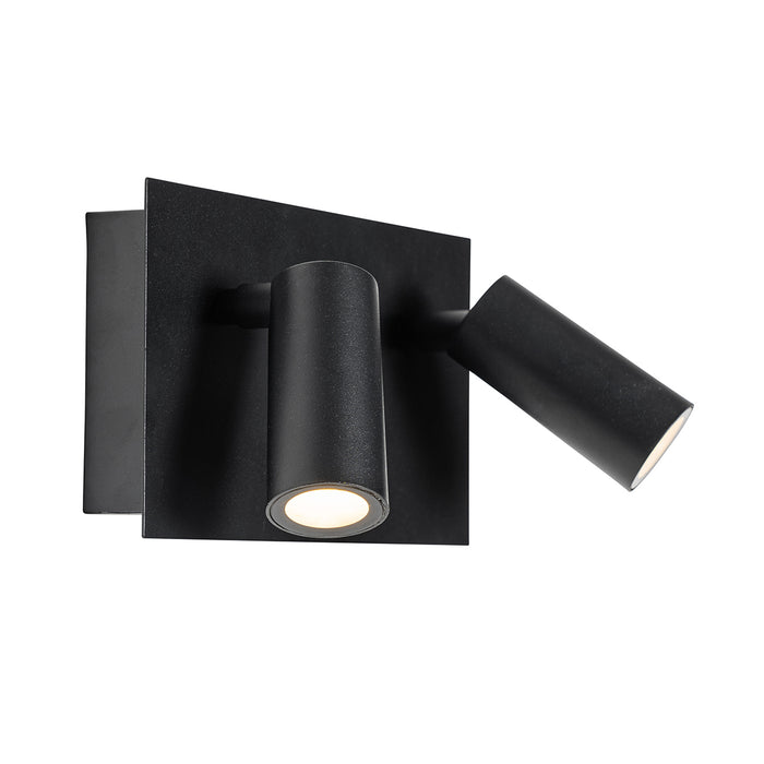 QAZQA Moderne buiten wandlamp zwart incl. LED 2-lichts IP54 - Simon