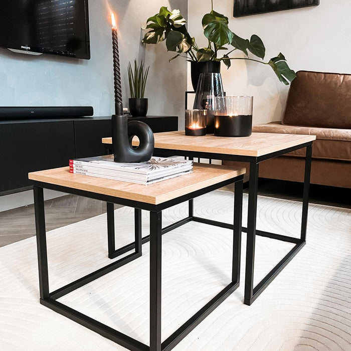 Vierkante salontafel set Kiev XL 60 cm