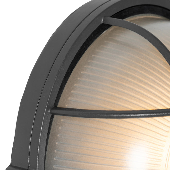 QAZQA Industriële buitenwandlamp donkergrijs IP44 - Hanneke