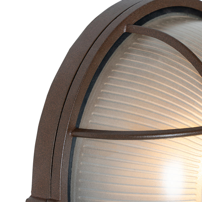 QAZQA Industriële buitenwandlamp roestbruin IP44 - Hanneke