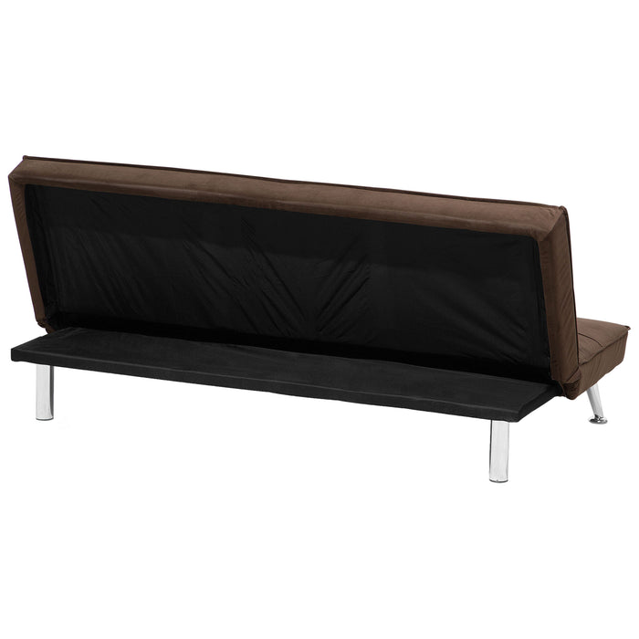 Beliani - HASLE II - Slaapbank 3-zits - Bruin - Polyester