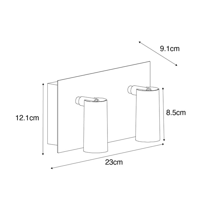 QAZQA Moderne buiten wandlamp wit incl. LED 2-lichts IP54 - Simon