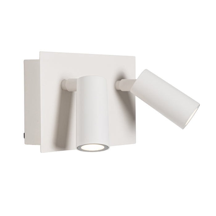 QAZQA Moderne buiten wandlamp wit incl. LED 2-lichts IP54 - Simon