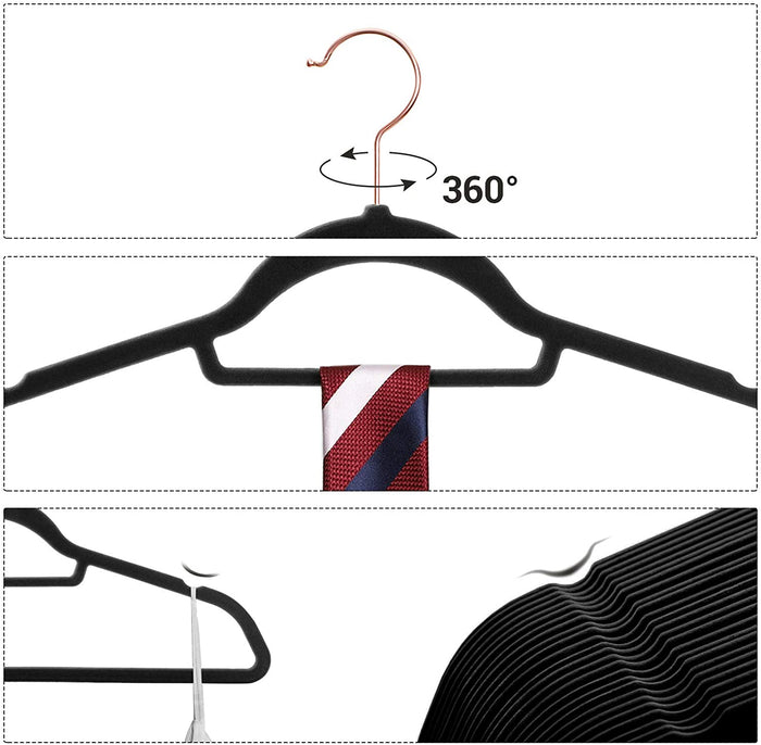 ACAZA Kledinghanger Zwart  - 50 st.