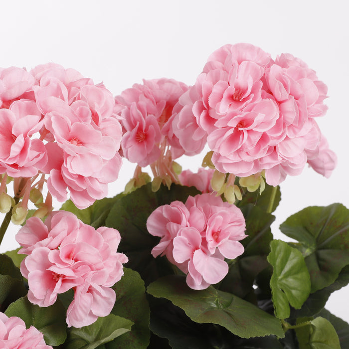 Mica Decorations Geranium Kunstplant in Balkonbak Roze