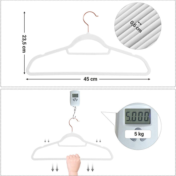 ACAZA Kledinghanger Wit  - 50 st.