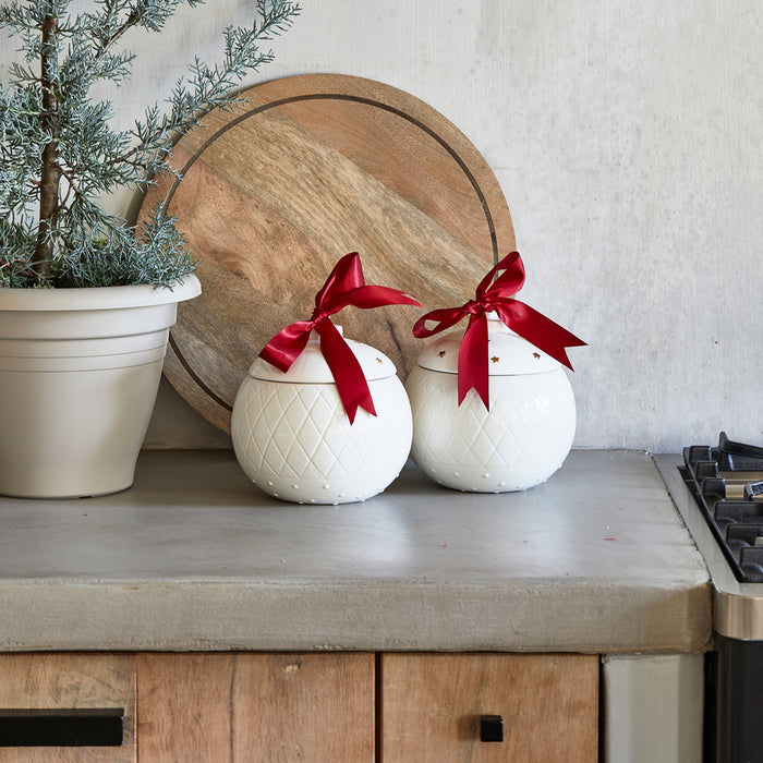 Riviera Maison Voorraadpot Sparkling Ornament Wit