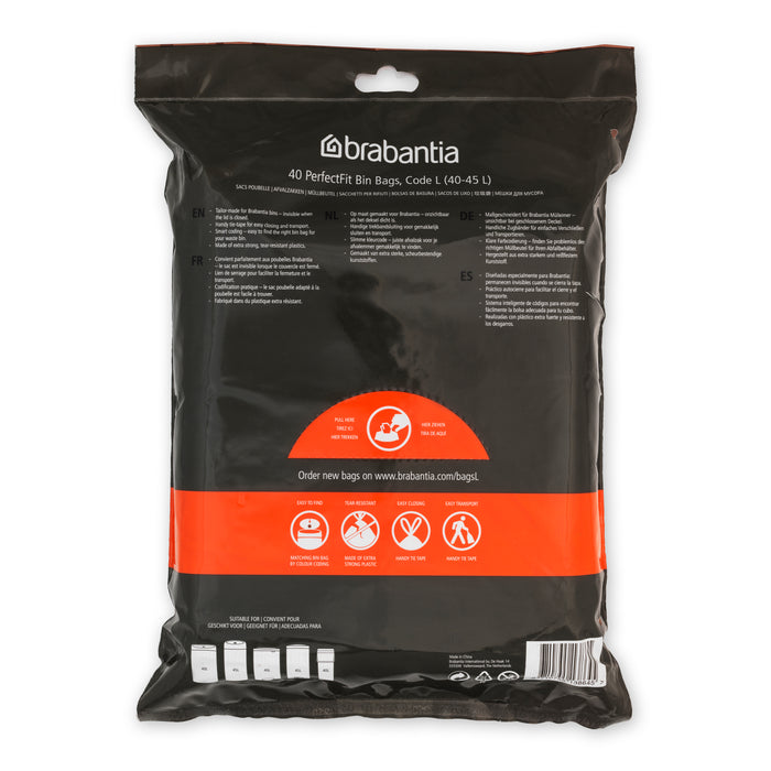 Brabantia PerfectFit Type L Afvalzakken 40-45 L - 40 zakken