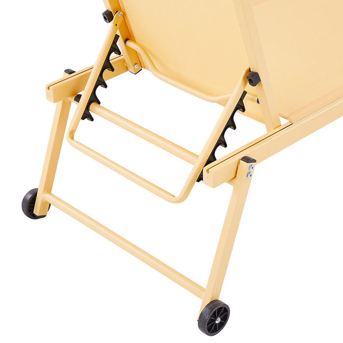 Beliani - PORTOFINO - Strandstoel - Geel - Aluminium