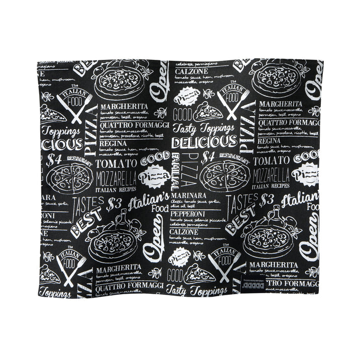 DDDDD placemat Italian food 35 x 45 cm black per 6 stuks
