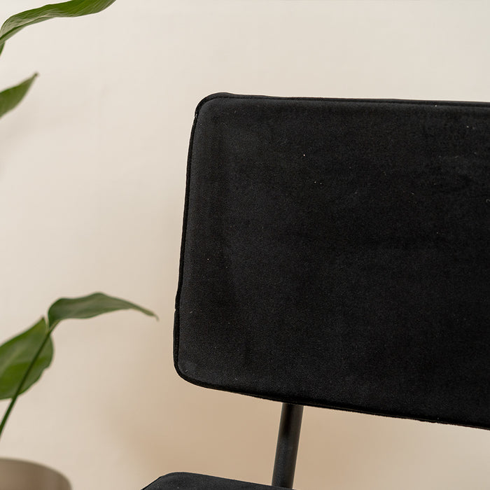 Bronx71 Velvet barkruk Espen zwart 64-77 cm