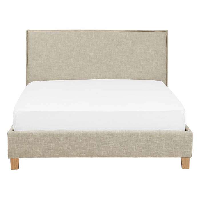 Beliani - SENNEZ - Tweepersoonsbed - Beige - 140 x 200 cm - Polyester