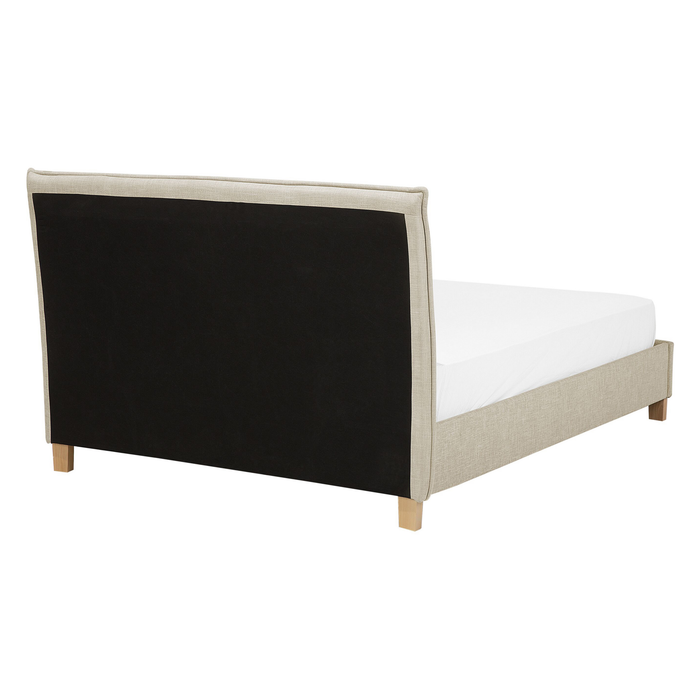 Beliani - SENNEZ - Tweepersoonsbed - Beige - 140 x 200 cm - Polyester