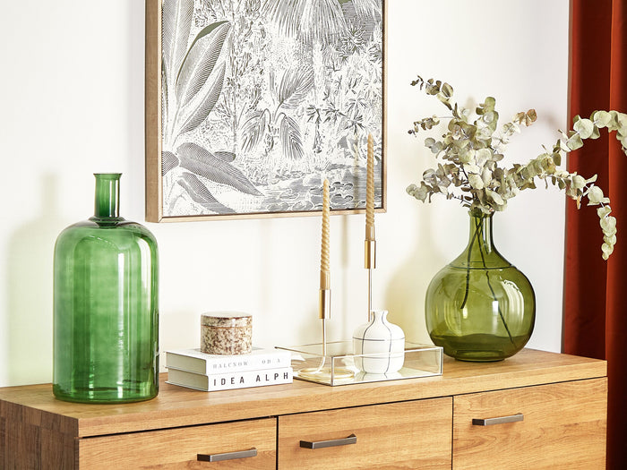 Beliani - ACHAAR - Bloemenvaas - Groen - Glas