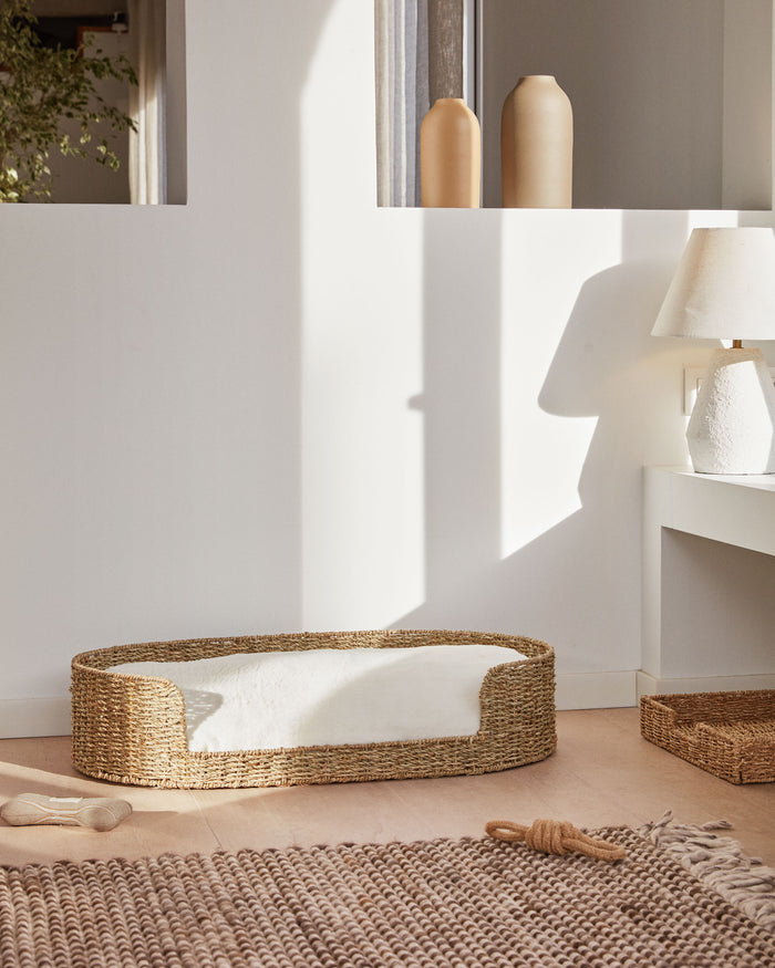 Kave Home - Fliicker natuurvezel groot huisdierbed Ø 80 x 45 cm