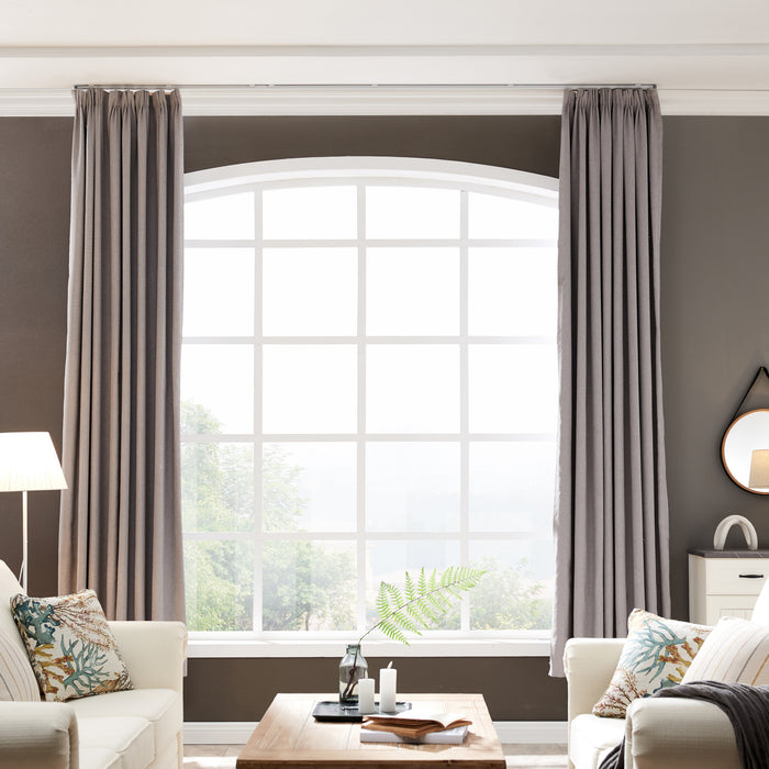 Gordijnrail - uitschuifbaar - van 190 tot 360 cm - aluminium - gebroken wit