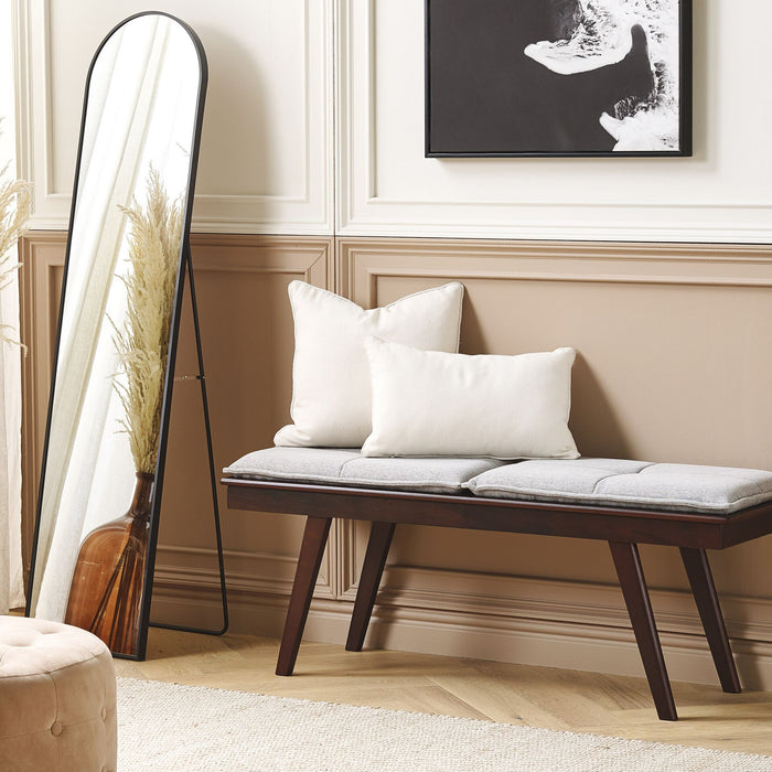 Beliani - EXTON - Bankje - Lichtgrijs - MDF