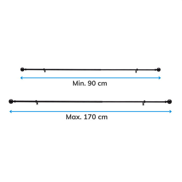ACAZA Gordijnroede Zwart