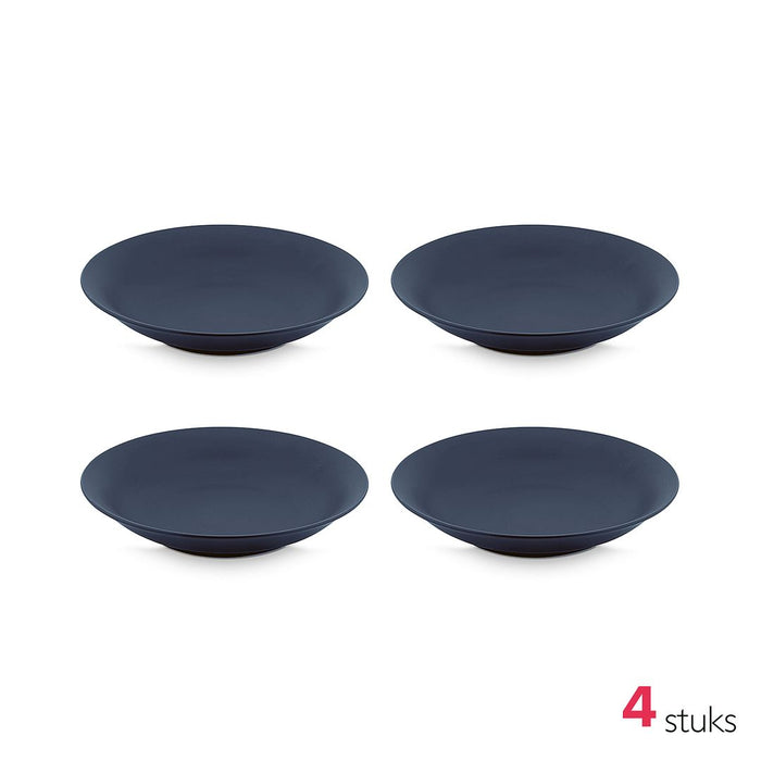 vtwonen Serviesset - Mat Blauw - Porselein - 24-delig