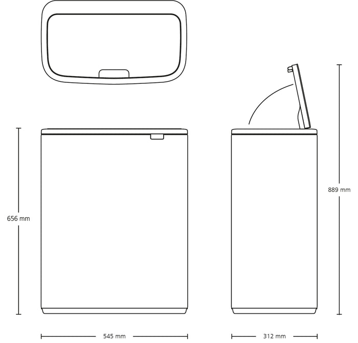 Brabantia Bo Touch Bin 60 Liter