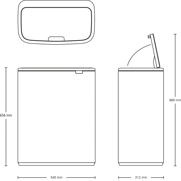 Brabantia Bo Touch Bin 60 Liter
