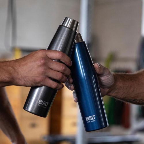 Dubbelwandige Thermosfles, 0.54 Liter, Antraciet - BUILT New York | Pe