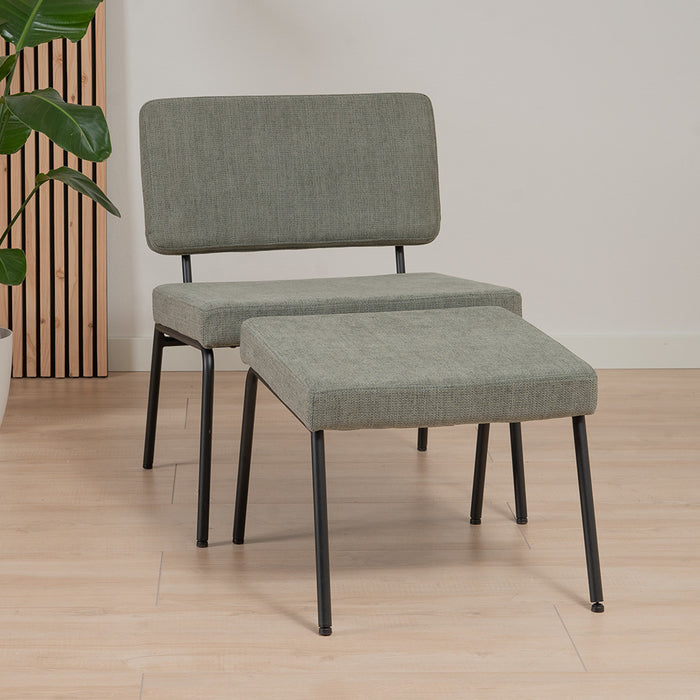 Bronx71 Scandinavische fauteuil Espen groen gerecyclede stof