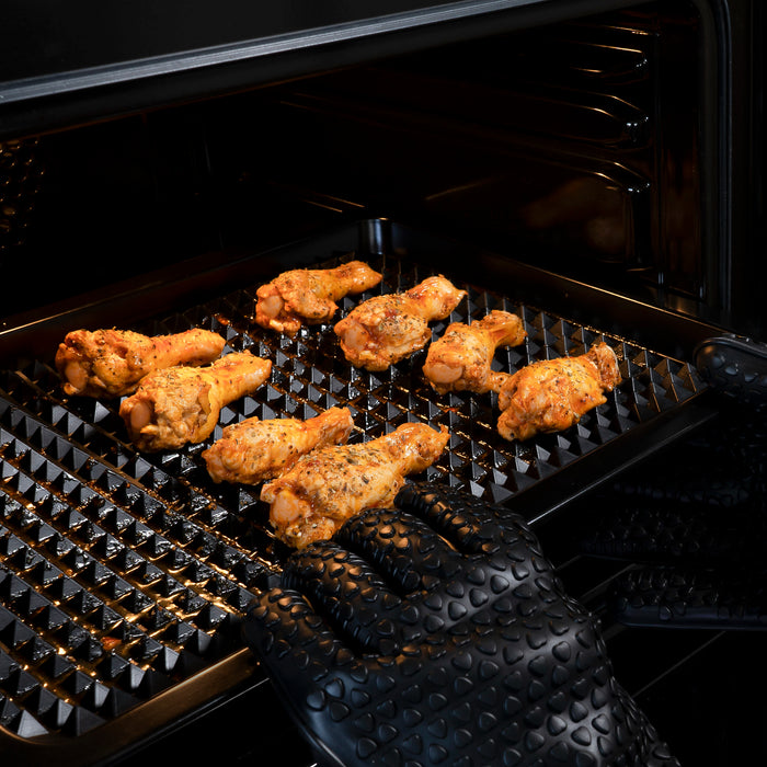 Krumble Verhoogde siliconen bakmat - Zwart